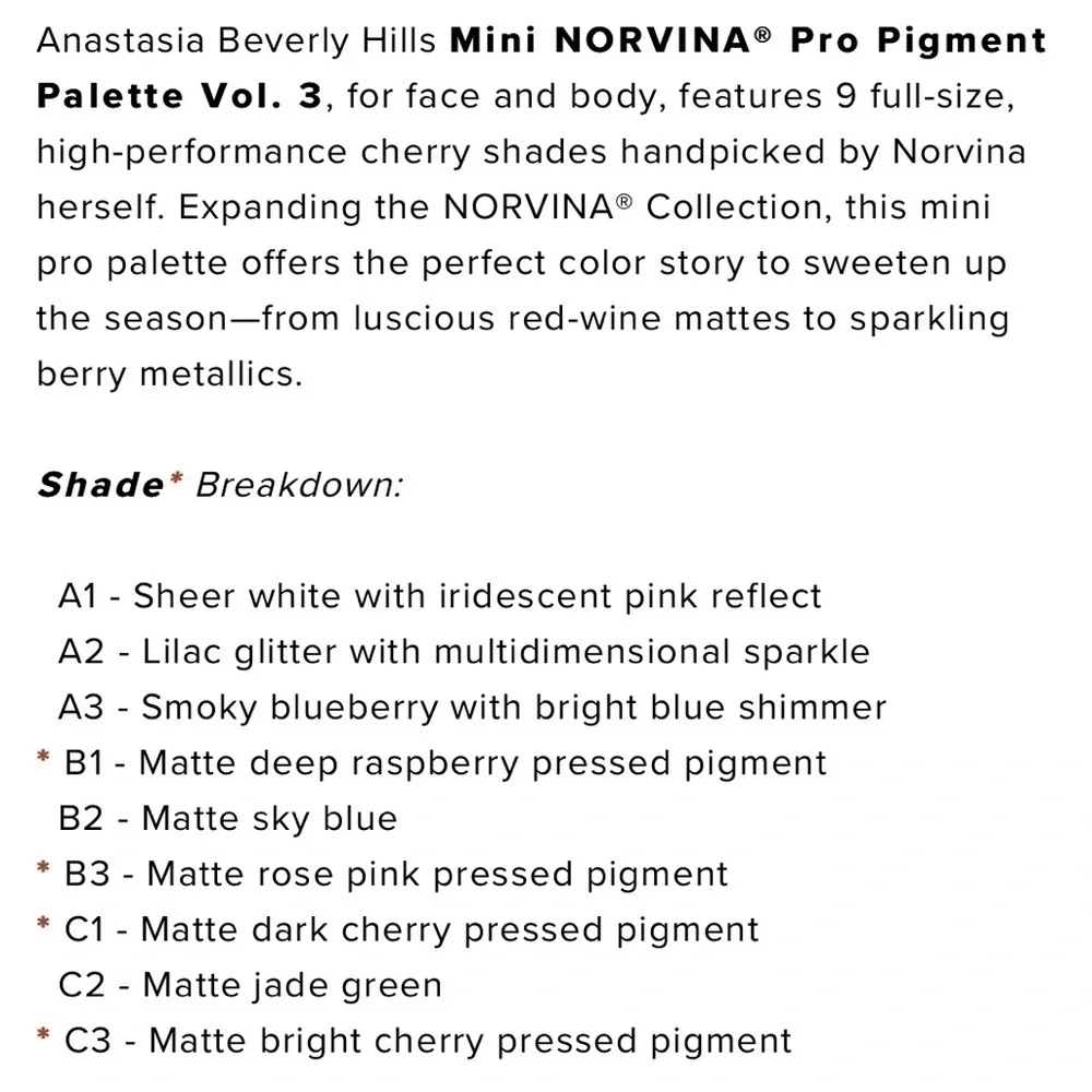 Anastasia Beverly Hills contains full